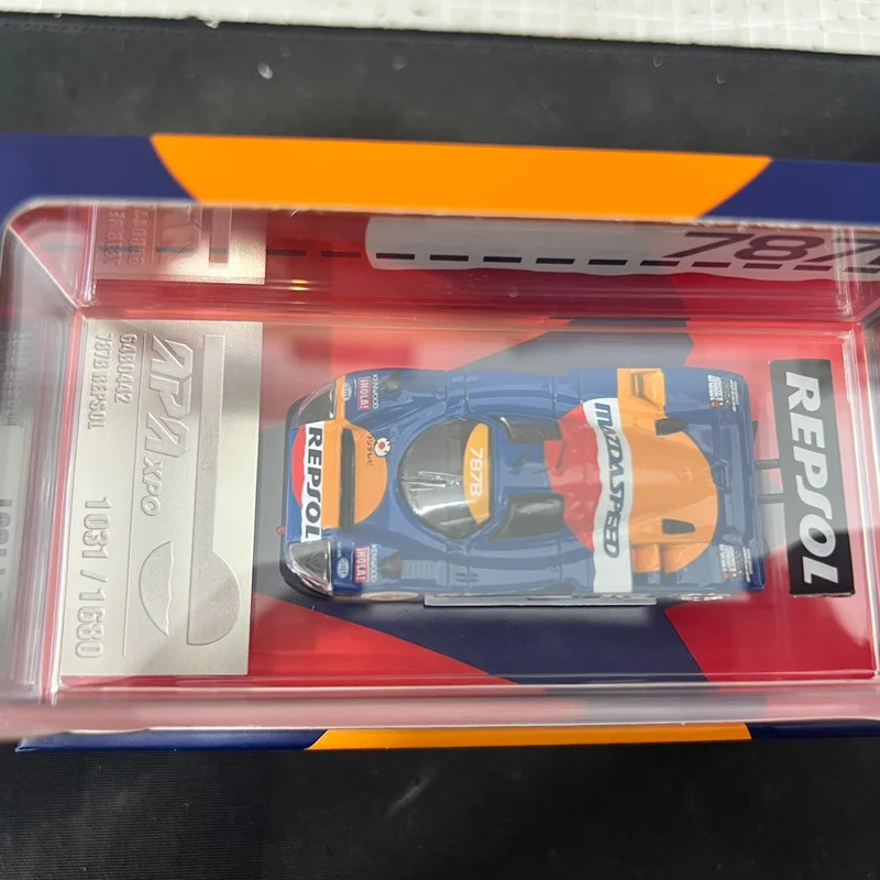 Bmc 1/64 787b repsol apaxpo liga veículo de motor brinquedo fundição modelo de metal coleção menino presentes de natal