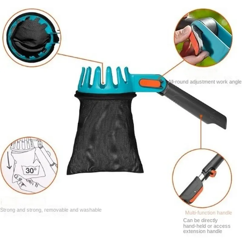 DTA4-Fruit Picker Harvesting Tool Angle Adjustable Fruit Picker Fruit Picker Head Gardening Tool