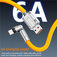 120W Fast Charging USB C to Type C Cable 360° Rotatable Silicone Cord for iPhone/huawei/xiaomi 1/2M Data Line with LED Indicator
