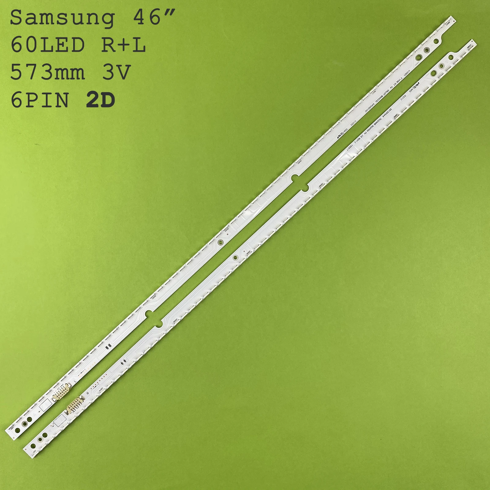 New 2 PCS/Set 60LED 572mm LED Backlight 2012SVS46 7032NNB 2D for Samsung 46