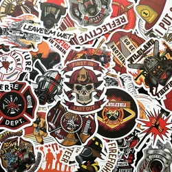 10/50Pcs Cool Fireman Hero Fire Fighter Cartoon DIY Stickers For Skateboard Stationery Notebook Car Decal Children's Toy Laptop