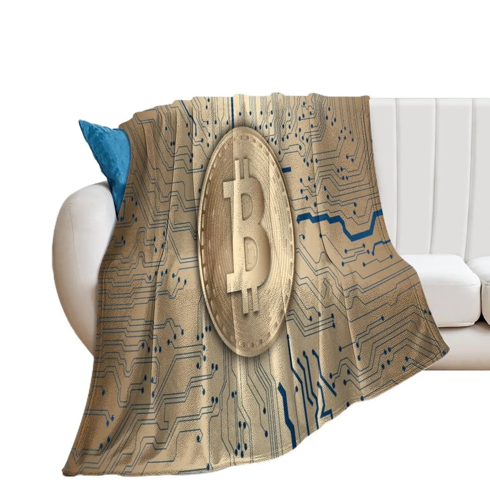 

Bitcoin Throw Blanket Summer Beddings Soft Weighted Blankets