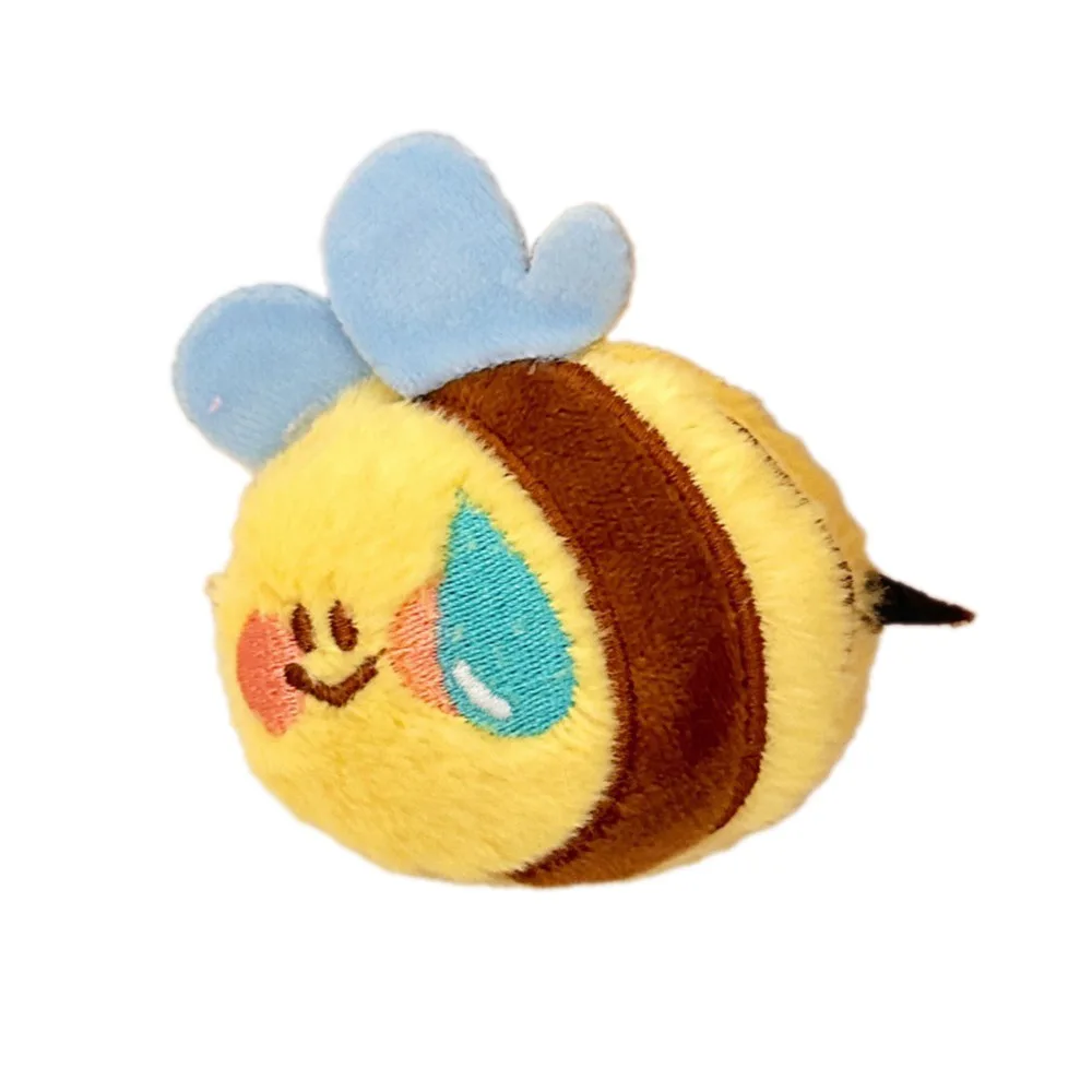 

New Cartoon Food Theme Plush Doll Keychain Creative Bee Stars Fruit Stuffed Doll Sweating Expression Bag Charm Casual Wear