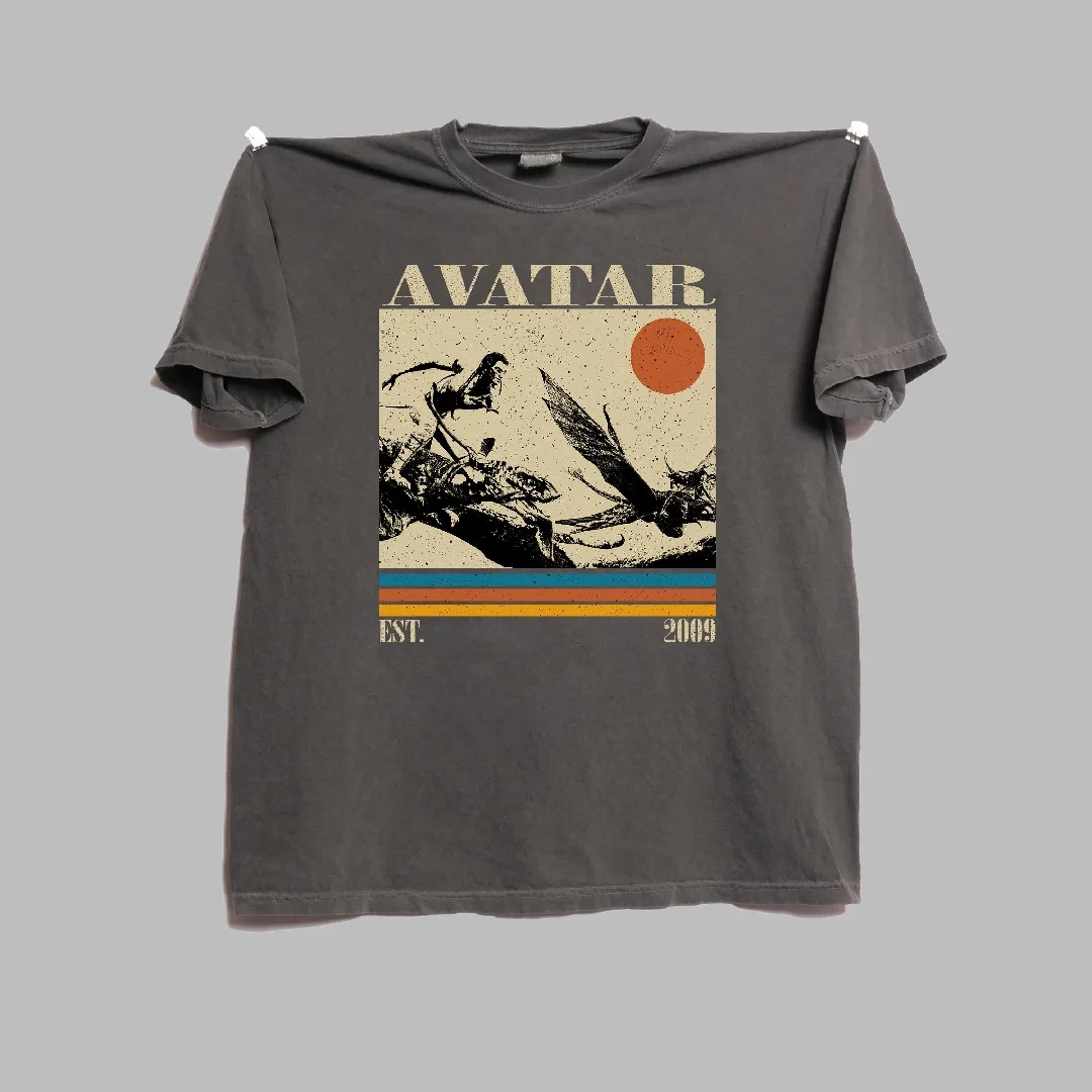 

2025-26 Summer Disney Avatar 100% cotton printed T-shirt Retro Heavy Metal Merch Shirt - Music Unisex Tee couple outfits