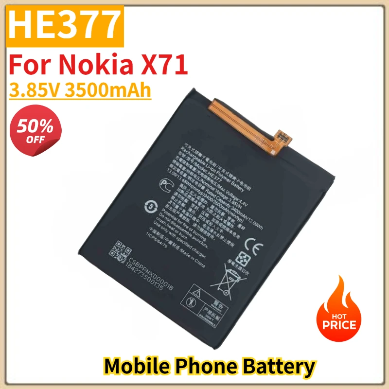 HE377 High Quality Phone Battery 3.85V 3500mAh For Nokia X71 Brand New Replacement Battery