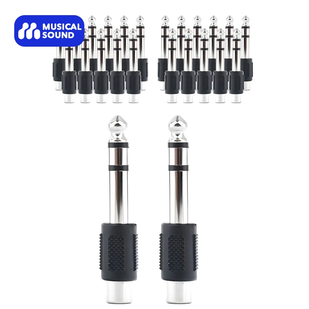 Muzikaal Geluid Rca Naar 1/4 Adapter Rca Vrouwelijk Naar 6.35Mm 1/4 Inch Mannelijke Mono-Connect Audio Adapter Conversie Plug Adapter