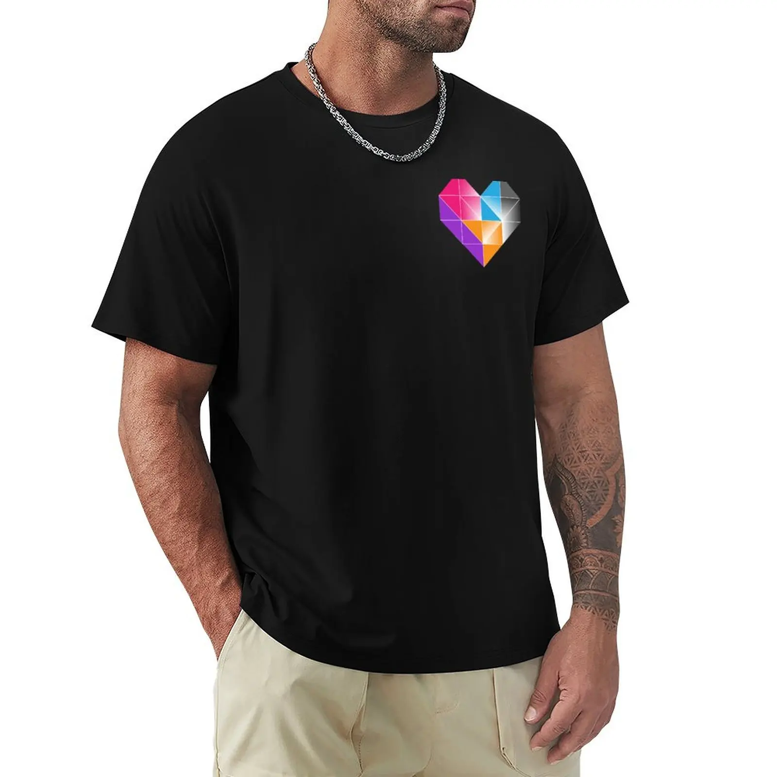 

OGAE Rest of the World Logo Single Heart T-Shirt anime clothes oversized t shirt Aesthetic clothing men t shirts high quality