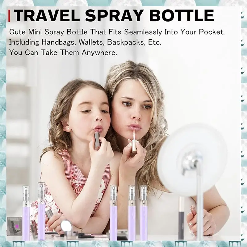 

Caci 50Pcs 10ML Spray Bottle Small Cosmetic Packing Atomizer Perfume Bottles Atomizing Spray Liquid Container For Travel