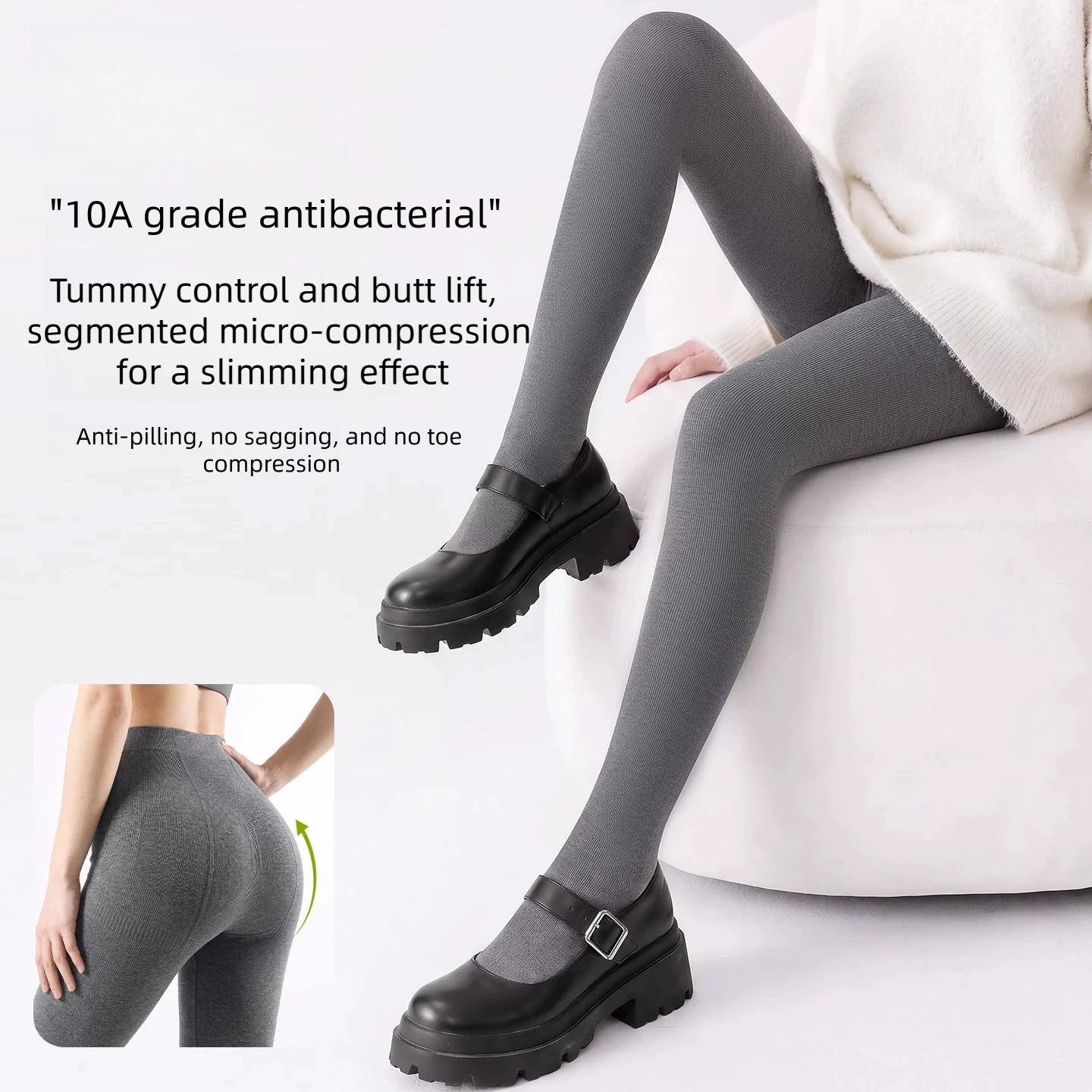 Kave Women 1/2 Pack Ribbed Thermal Tight Autumn Winter Warm Compression Shaping Butt Lift Tummy Control Slim Outerwear Pantyhose