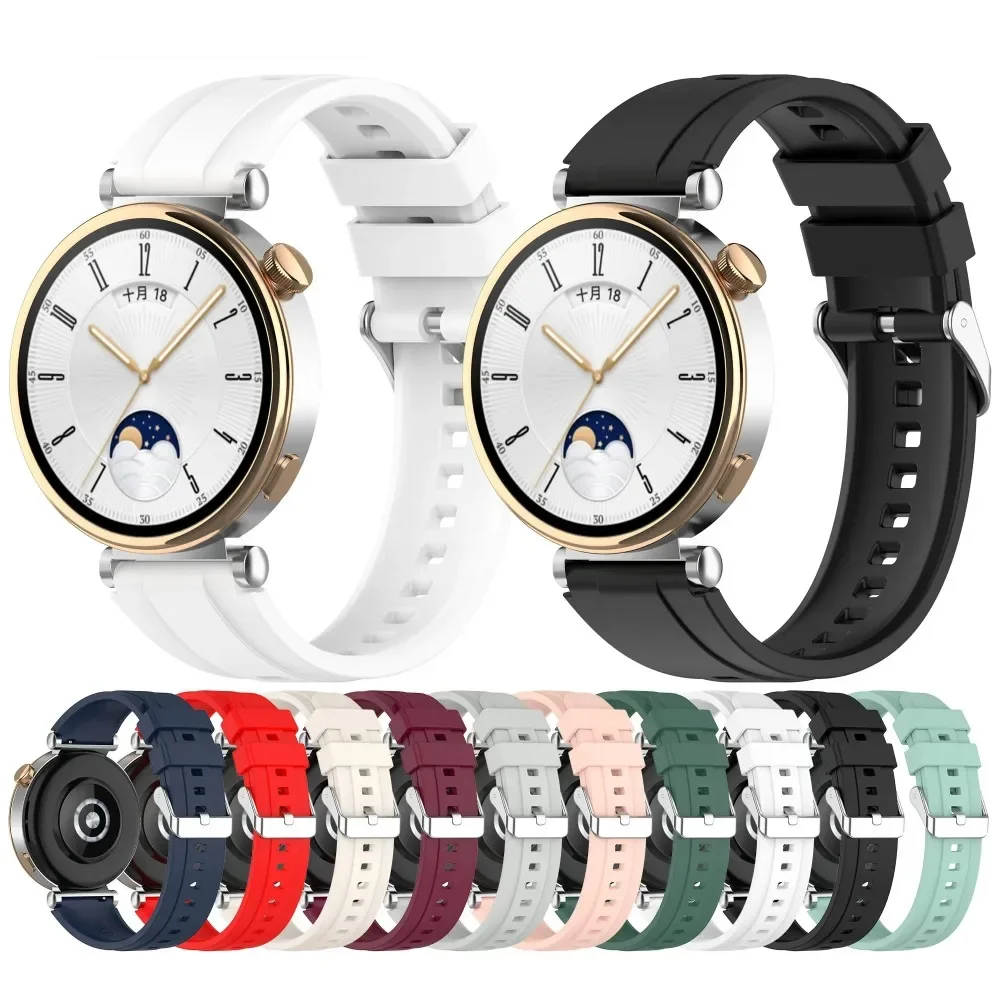 1pc 18mm 22mm pulseira de relógio de silicone para huawei/fossil/xiaomi/amazfit universal smartwatch substituição acessórios pulseiras
