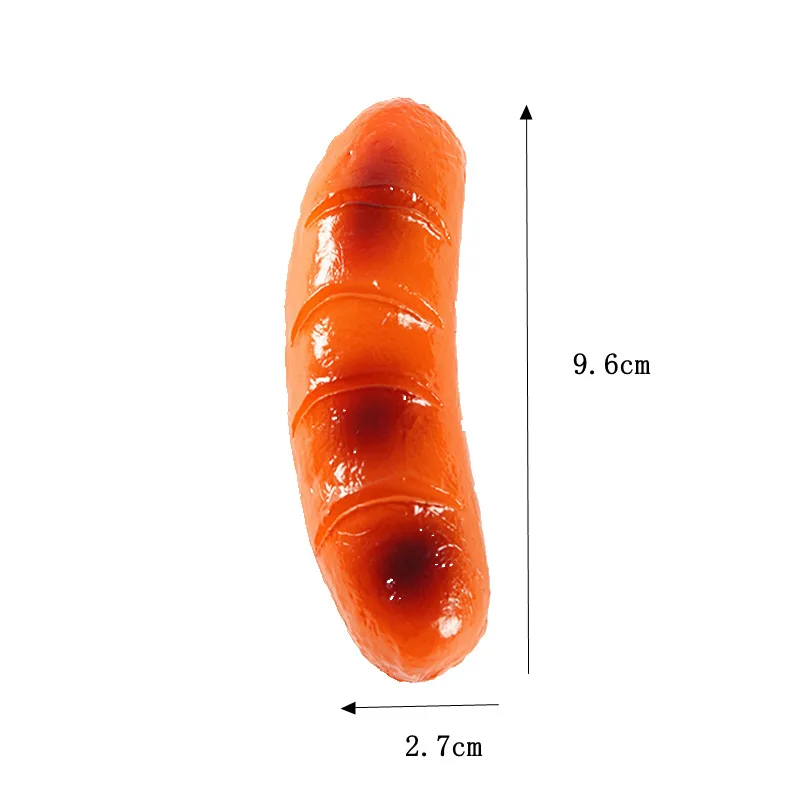 Simulation Hot Dog Grilled Sausage Model Fake Food Barbecue Restaurant Window Decor Photography Props 4pc/lot