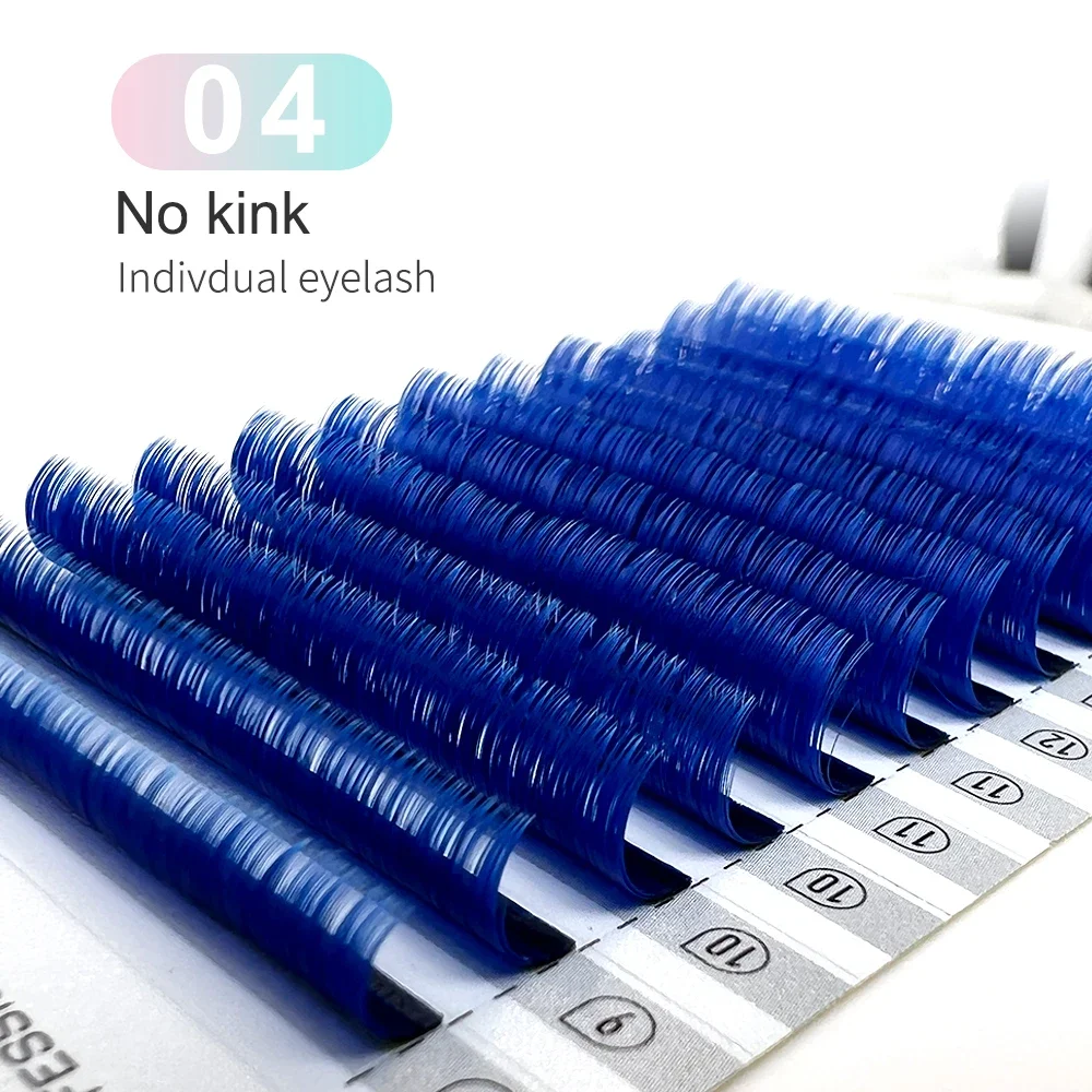 Yelix Colored Easy Fan Lashes 8mm~15mm C/CC/D Curl Colorful Lashes White/Red/Blue/Green/Pink/Yellow/Purple/Caramel Easy Fanning