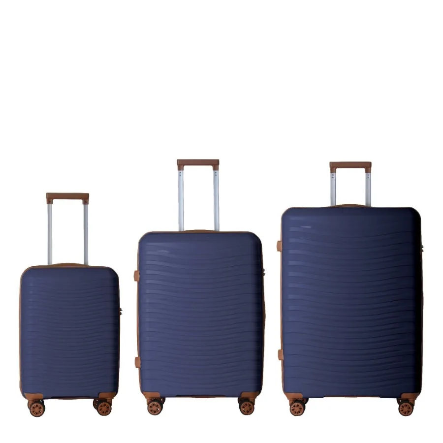 

3-Piece Luggage Sets 20, 24, 28 for Travel, Hardside Suitcase with Four Spinner Wheels and Scratch-Resistant Surface, Navy Blue