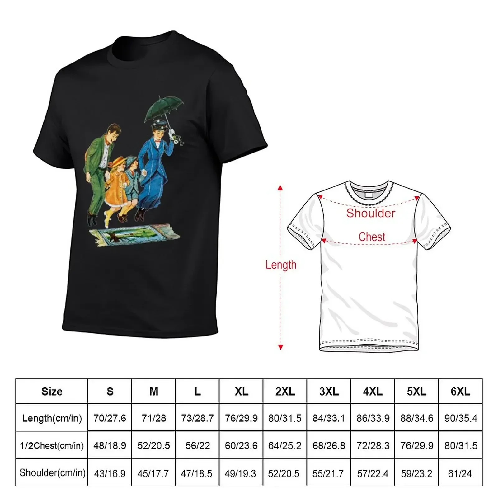 Mary Poppins XIX T-Shirt blanks anime stuff big and tall t shirts for men