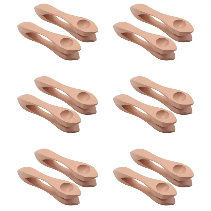 ABKV-12Pcs Wooden Musical Spoons Folk Percussion Instrument Natural Wood Musical Spoons Traditional Percussion Spoons Musical