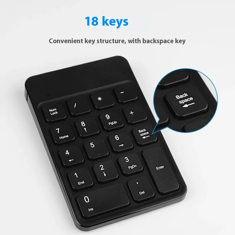 Bow Wireless Bluetooth 18 Keys Digital Keypad Usb Interface Laptop Mac/Win Mini Portable Business Office Accounting