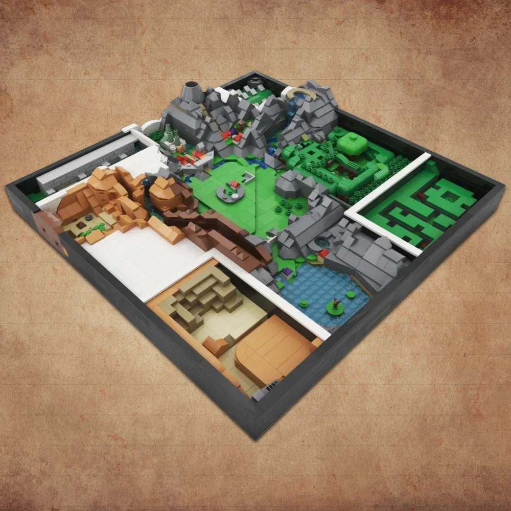 Gobricks MOC carte des hyrules blocs de construction Ocarinas modèle de temps scène de jeu carte briques bricolage assemblé jouet pour enfants cadeau