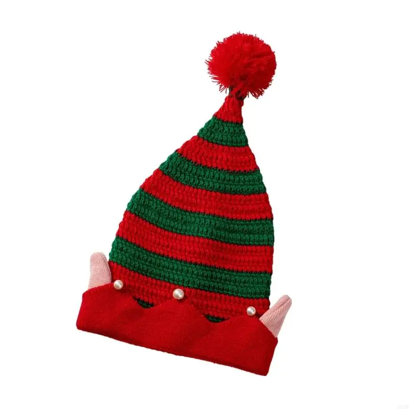 Cappello da bambino in acrilico flessibile con incantevole contorno orecchie da hobgoblin abbellimento in pietra scintillante