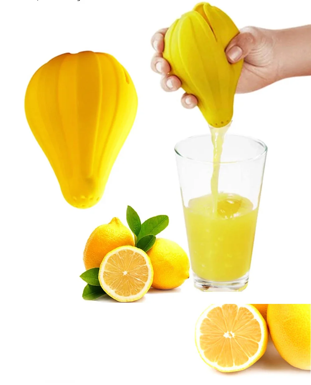 1Pc Food Grade Silicone Lemon Squeezer Handheld Squeeze Juice Device Juicy Fruit Press Type Squeezer Kitchen Household Gadgets