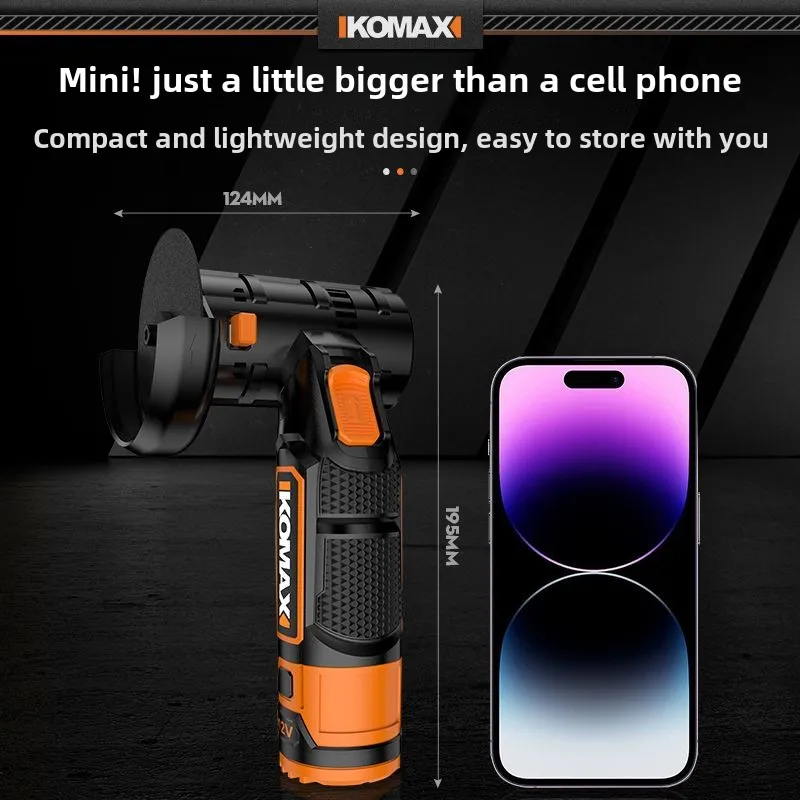 Cordless Electric Angle Grinder 6-speed regulation Lithium Battery Polishing Grinding Machine Diamond Cutting Power Grinder