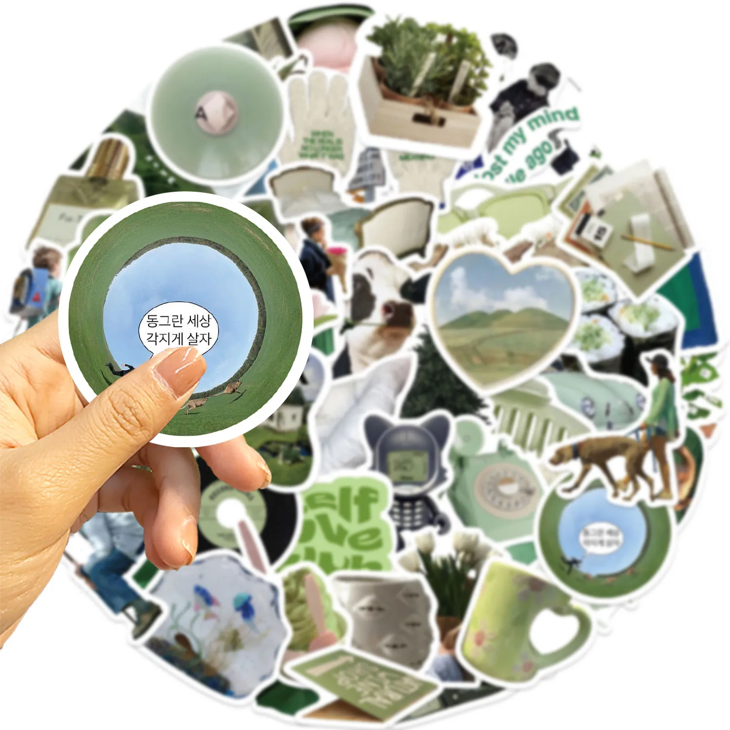 62Pcs，Spring style stickers, suitable for suitcases laptops skateboards phone cases，waterproofsticker