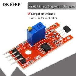 KY-024 Speed Sensor Module Smart Electronics 4pin KY-024 Linear Magnetic Hall Switches Speed Counting Sensor for Arduino Diy Kit