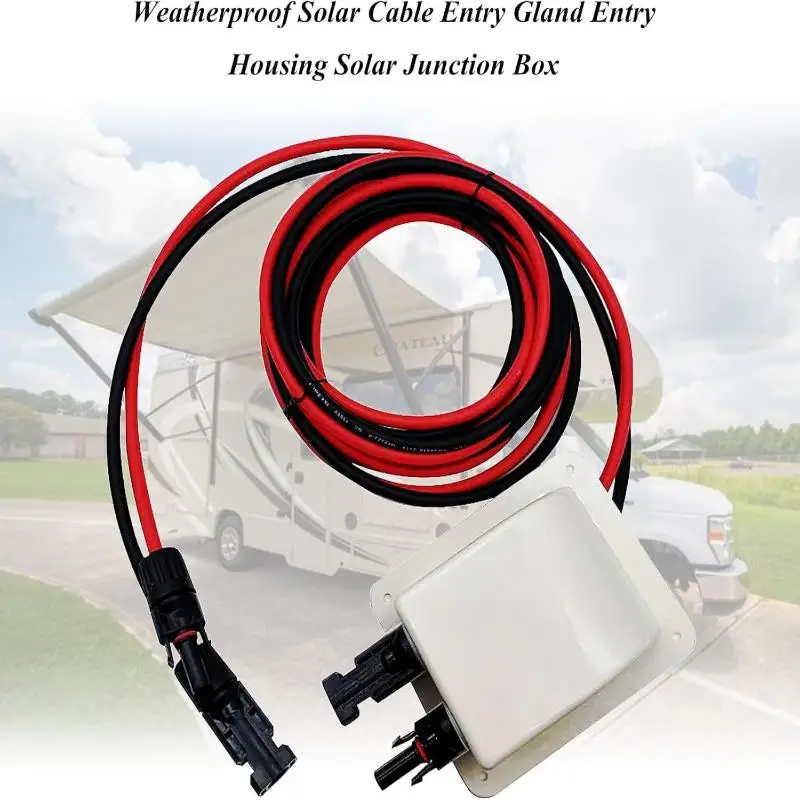 Alloggiamento pressacavo ingresso impermeabile con connessione solare per camper, yacht, camper con cavo di prolunga