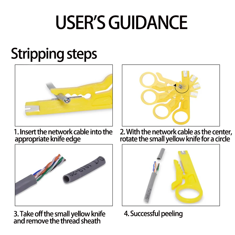 Mini Portable Wire Stripper Knife Crimper Pliers Crimping Tool Cable Stripping Wire Cutter Multi Tools Cut Line Pocket Multitool