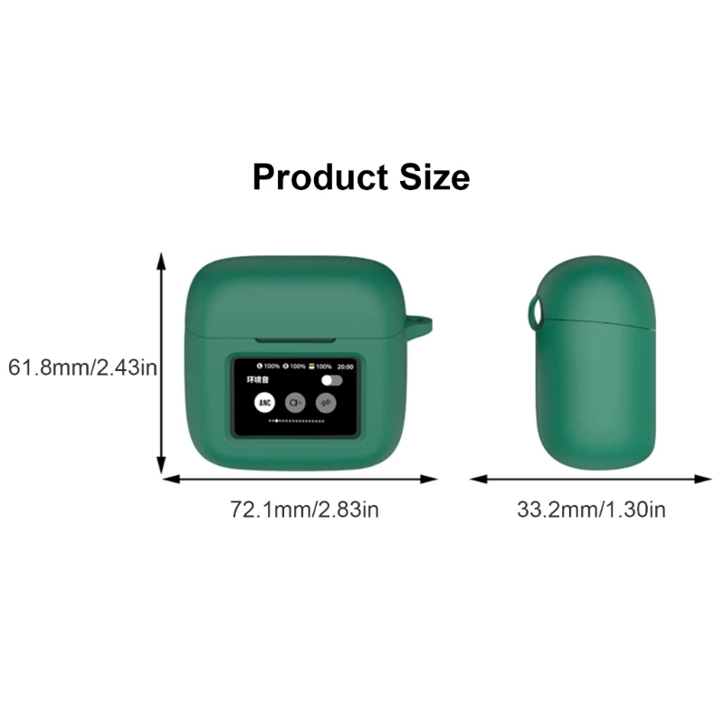 ฝาครอบหูฟัง ที่อยู่อาศัยกันรอยขีดข่วน หูฟังไร้สาย เคสซิลิโคนเปลือกนุ่ม