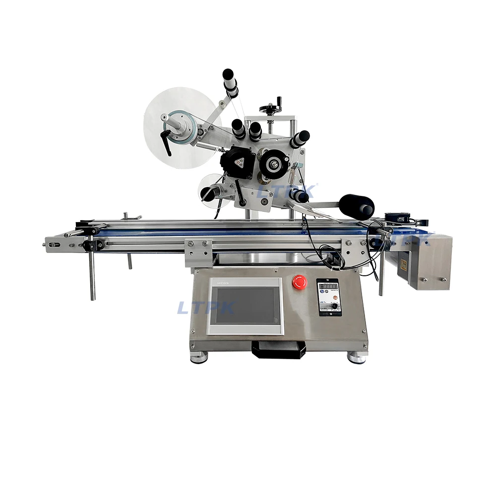 

LTPK-160 Automatic Desktop Plastic Cardboard Box Bottle Lid Top Flat Surface Labeling Machine
