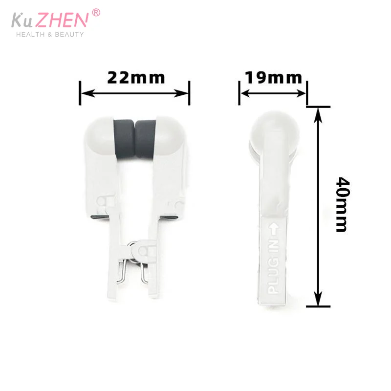 1Pcs Silicone  Black/White Single/Double-sided Silicone Electrode Clips Adapter For Use With Tens EMS Machines Vns Wih 2.0mm Pin