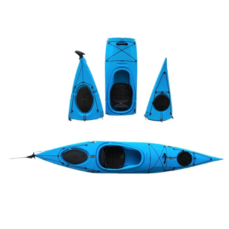 

3.6 meters single split ocean boat with rudder, travel canoe three-section combination boat