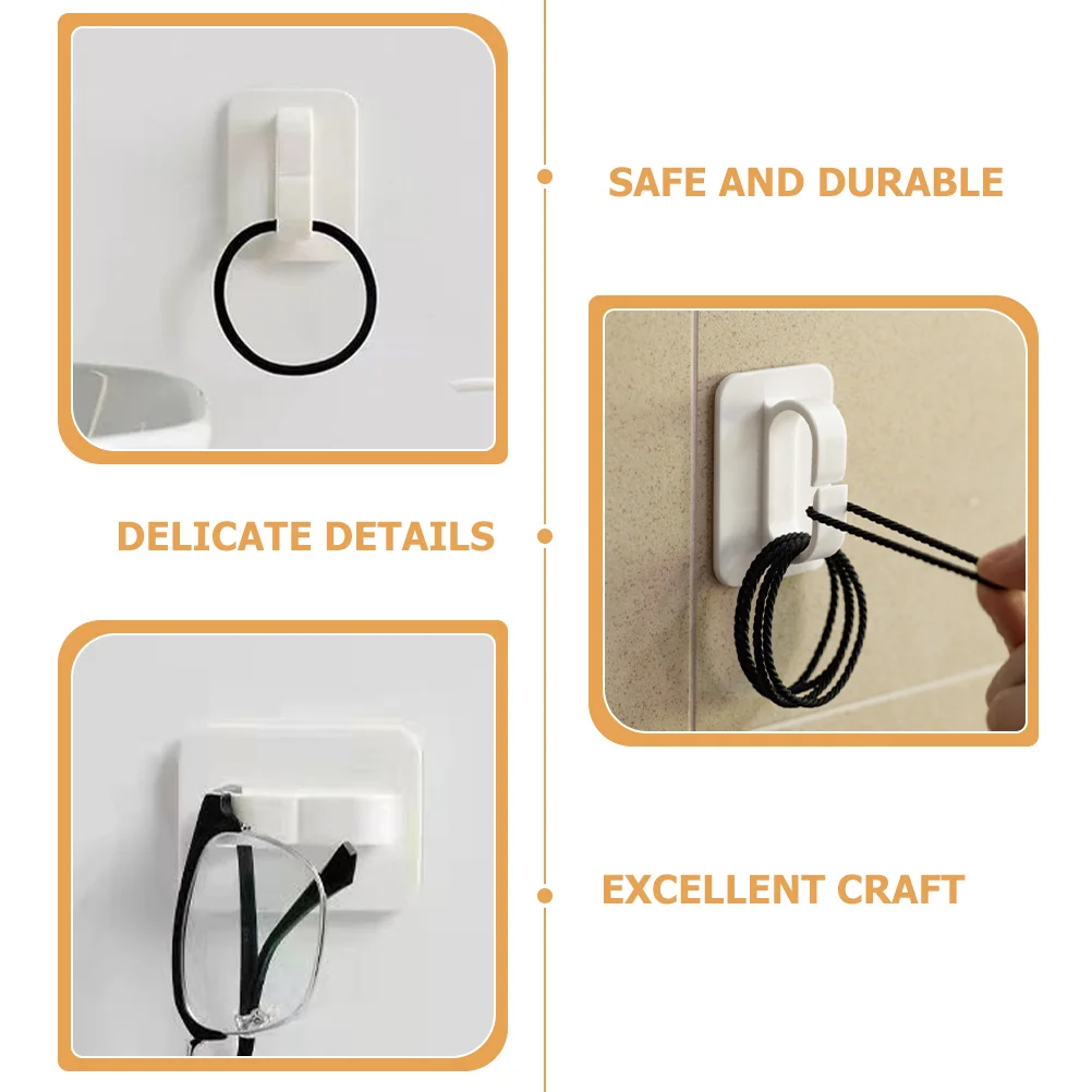 4 Pcs Ring Opening Hook Multi-functional Hooks Bathroom Wall Outdoor Adhesive Towel Racks Sticky Key for Heavy Removable Holder