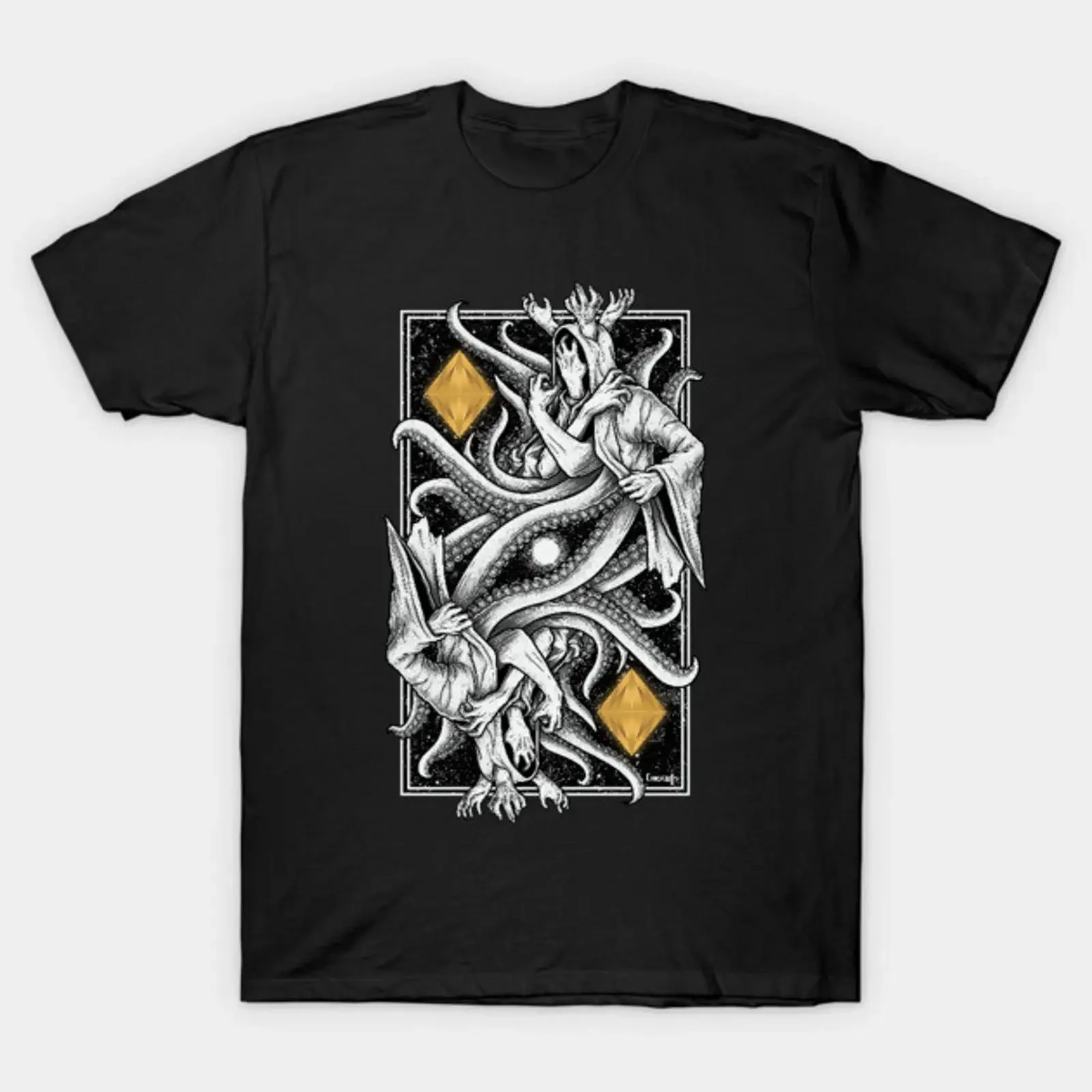 King in Yellow Hastur T-Shirt im Vintage-Stil, gewaschen, dehnbar, Unisex, lässige Designerkleidung, Oberteil für den Alltag, weich, atmungsaktiv