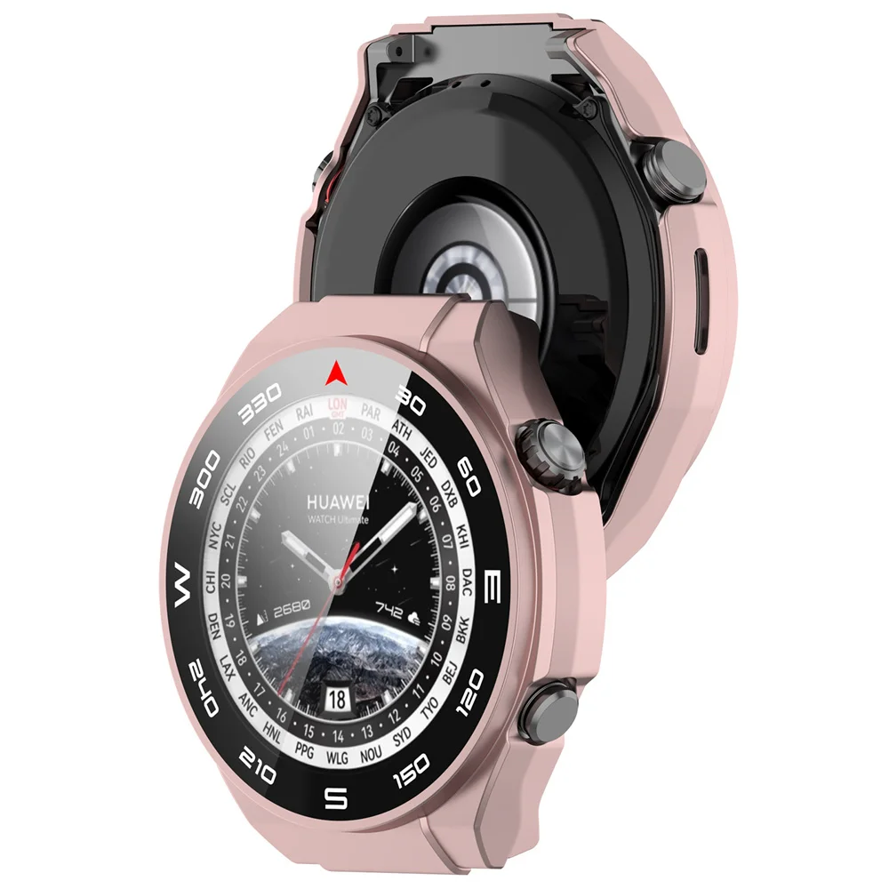 For Huawei Watch Ultimate Shell 2-in-1 Protective Case With Screen Tempered Glass Protector Watch Protection Cover