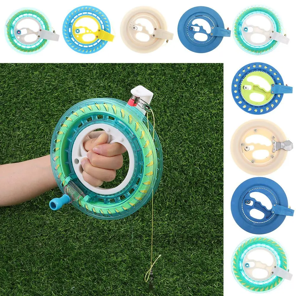 Grip Twisted String Line Round Blue Kite Reel String Flying Handle Tool Winder Fire Wheel