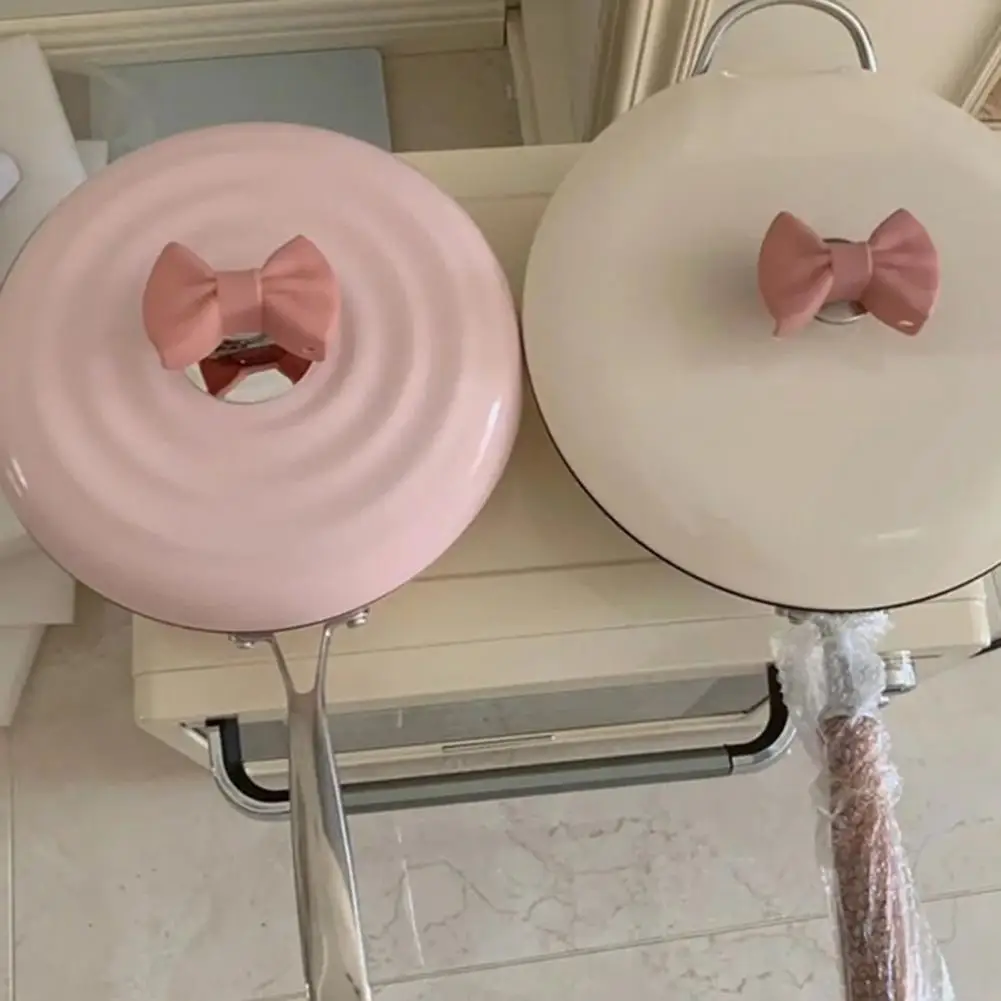 Practical Pot Holders 2pcs Silicone Pot Holders Non-slip Oven Gloves Bow-shaped Kitchen Pot Clips Heat-resistant Cooking Handle