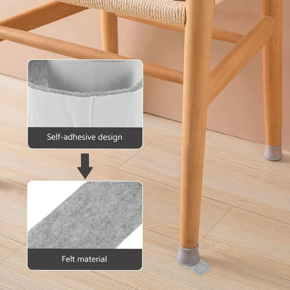 1Pc Felt Table Chair Leg Protection Self-adhesive Thickening Foot Pad Cover Shock Absorber Mute Mat Protective Sofa Floor Pad image 3