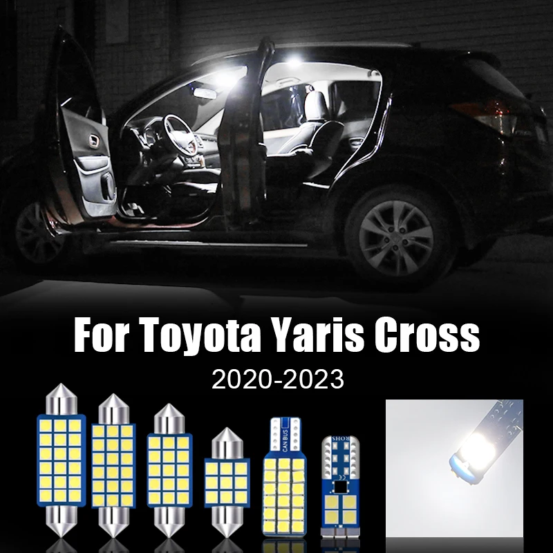 

For Toyota Yaris Cross 2020 2021 2022 2023 Car LED Bulbs Interior Dome Reading Lamps Vanity Mirror Light Trunk Lights Accessori