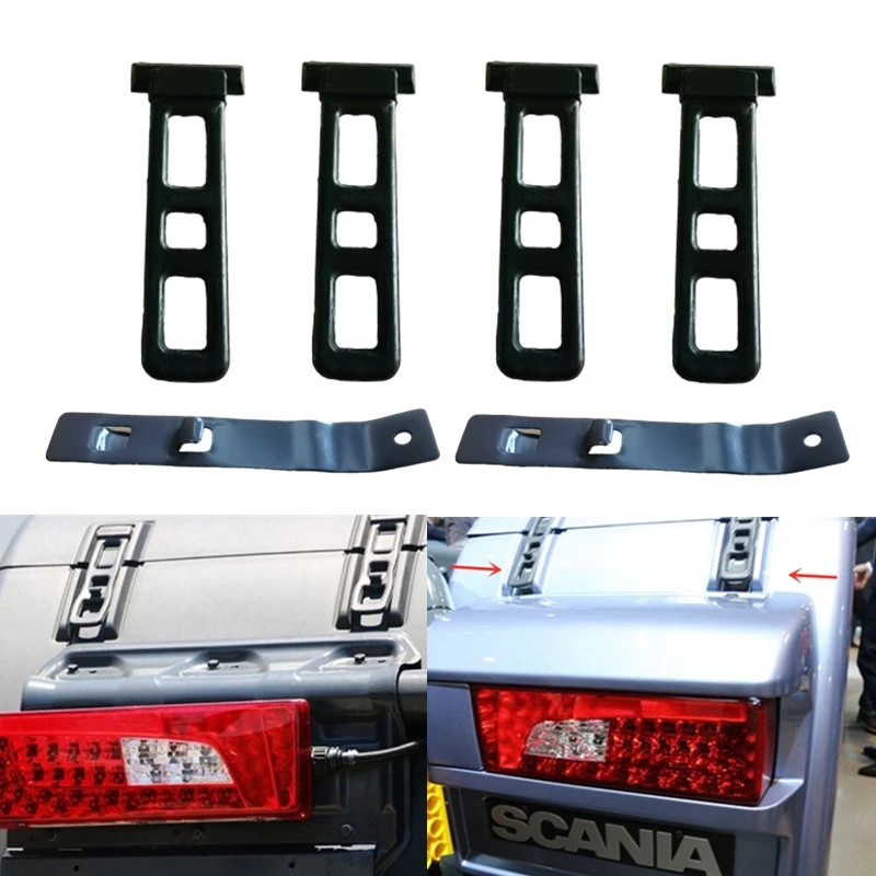 2/4/6PCS   Suitable for SCANIA Truck Cover Rubber Strips and Fixed Iron bracktes Oem 1383858 1383520 1377601 1377600 1358343