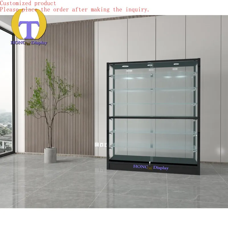 

Custom.Retail Glass Display Cabinet Beauty Wall Cabinet Garage Kit Product Display Tobacco Furniture Smoke Store Kiosk Display