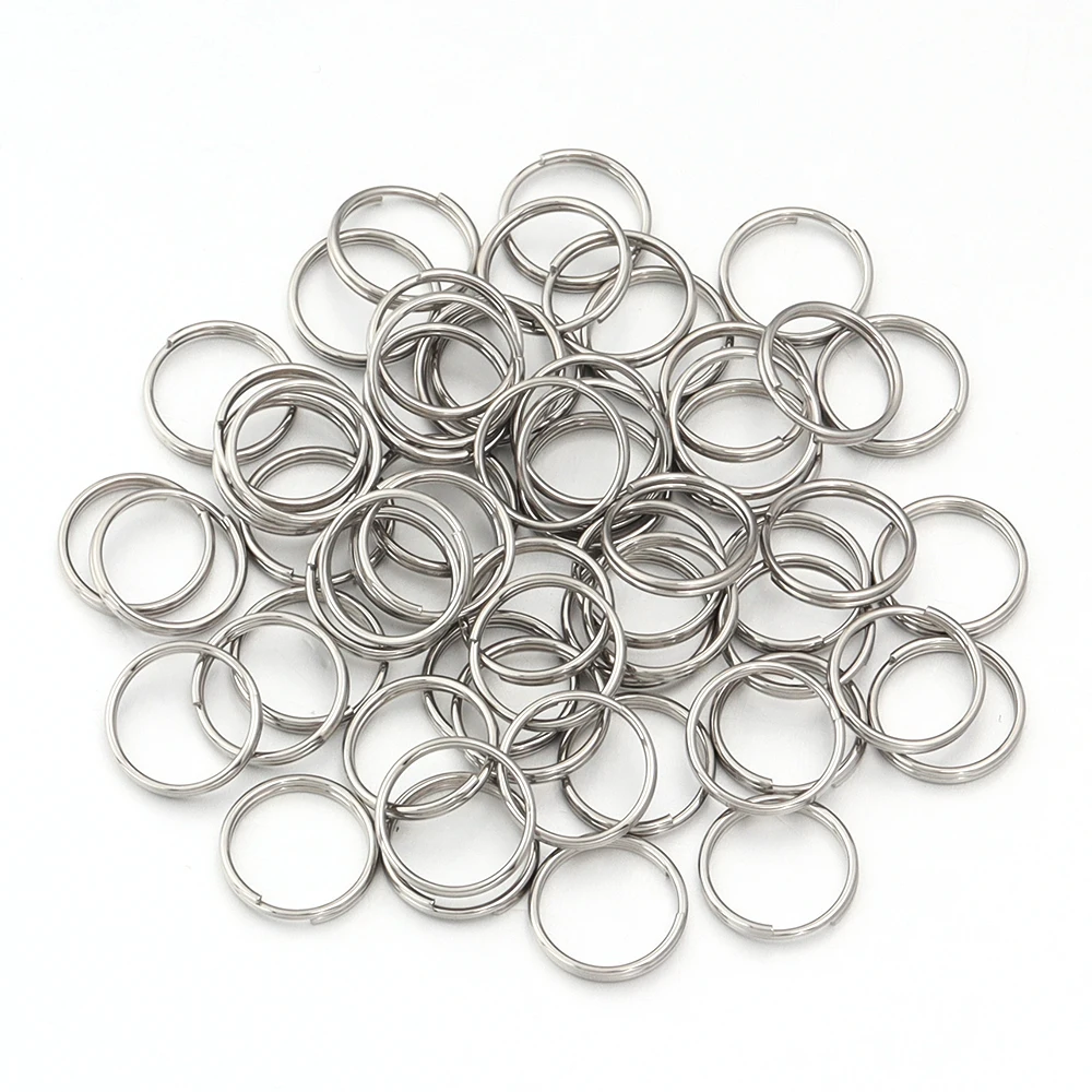 100 teile/los Gold Farbe Edelstahl Jump Ring Doppel Schleifen Split Ringe Anschlüsse für Schmuck Machen DIY Halskette Armband