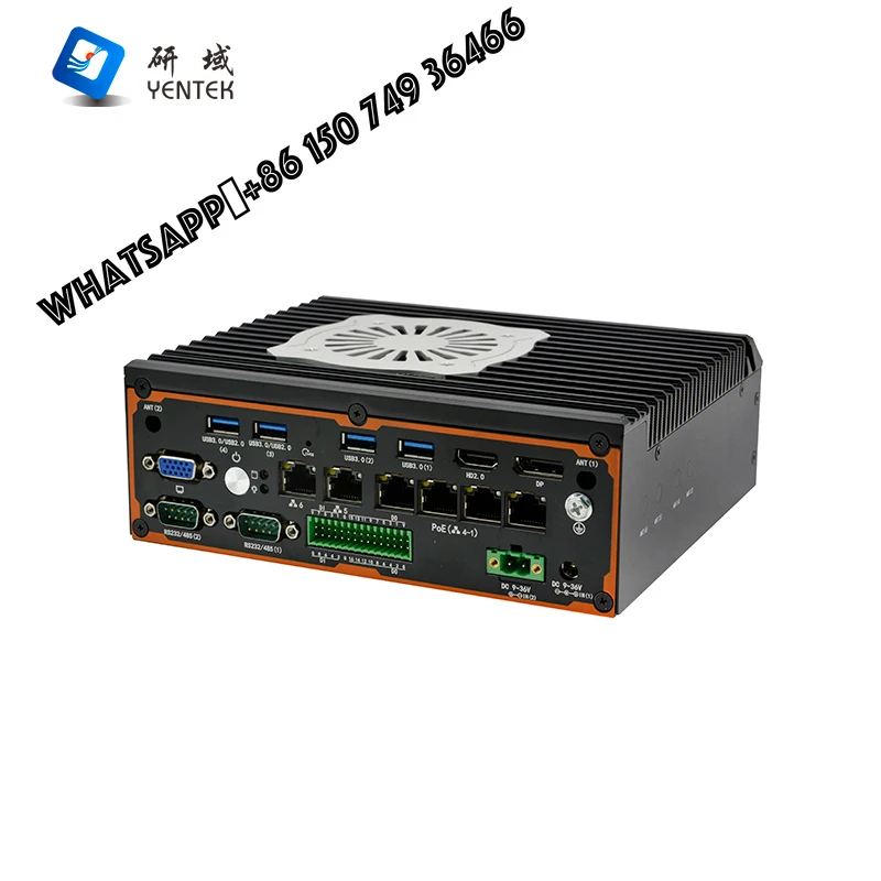 

Промышленный встраиваемый компьютер Intel I5 I7, 2 RS232, 485 DB9 COM, 6 I210AT LAN, 4 POE 15W, 8 DI, 16 DO, DC 9~36V, DDR4, промышленный ПК