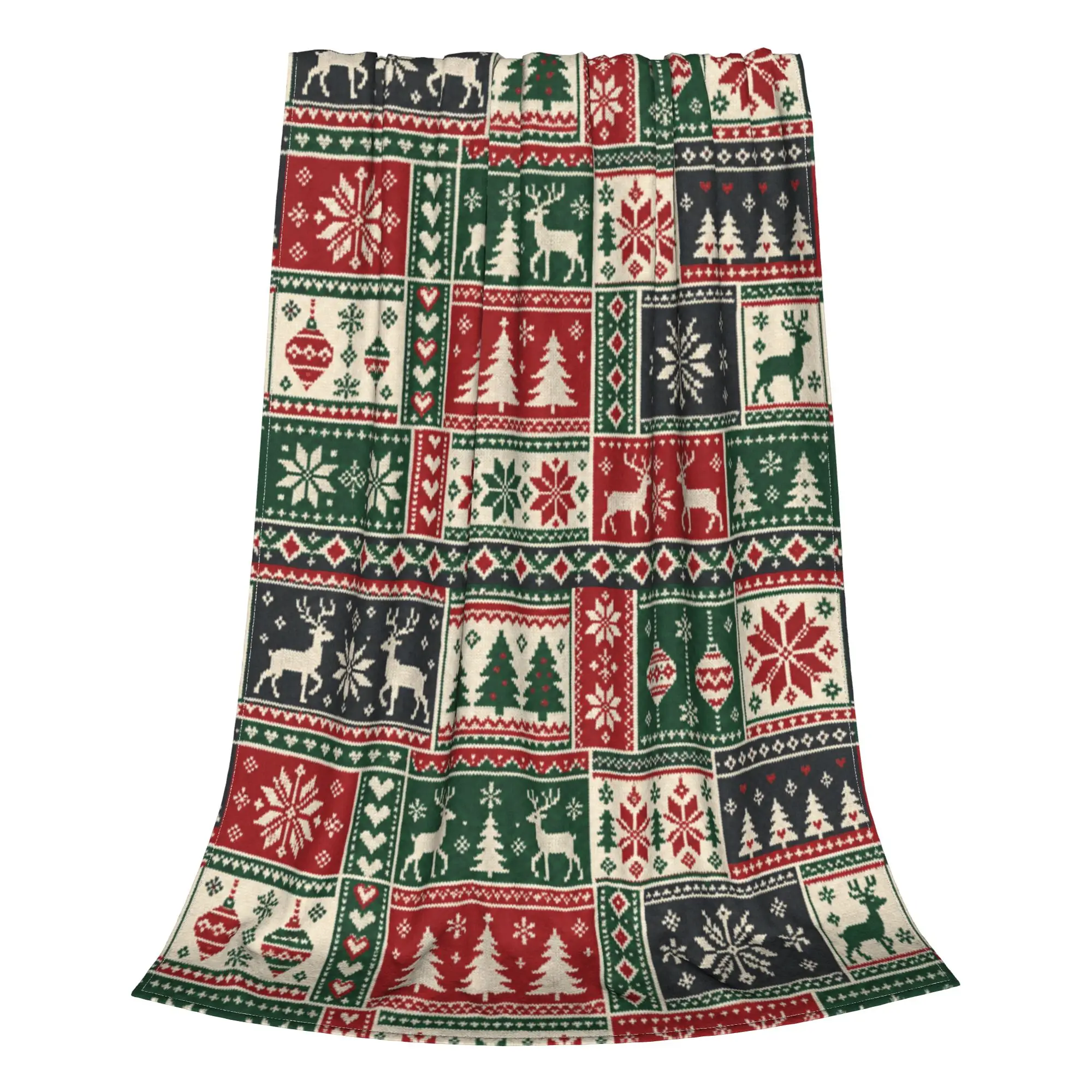 1PC Ugly Christmas Sweaters  Winter Blankets for Adults Bedding Home Interior Sofa Knee