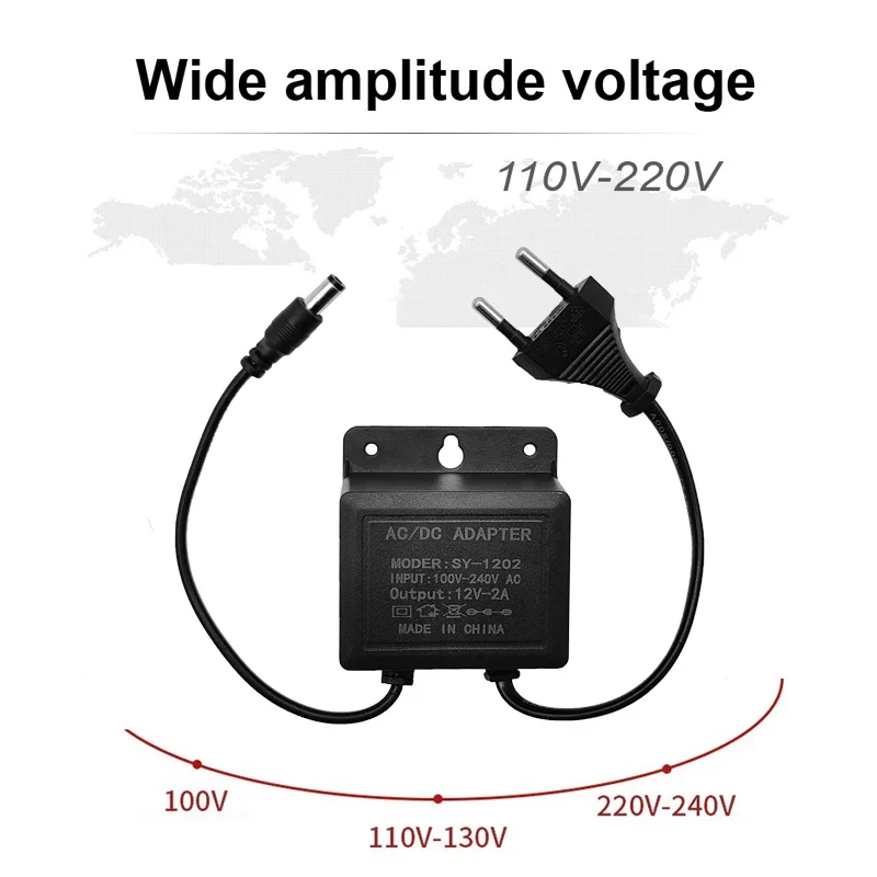DC12V 2A Wasserdicht EU Stecker Netzteil für CCTV Sicherheit Kamera NVR DVR Ladegerät AC100-240V Eingang UNS Stecker Power
