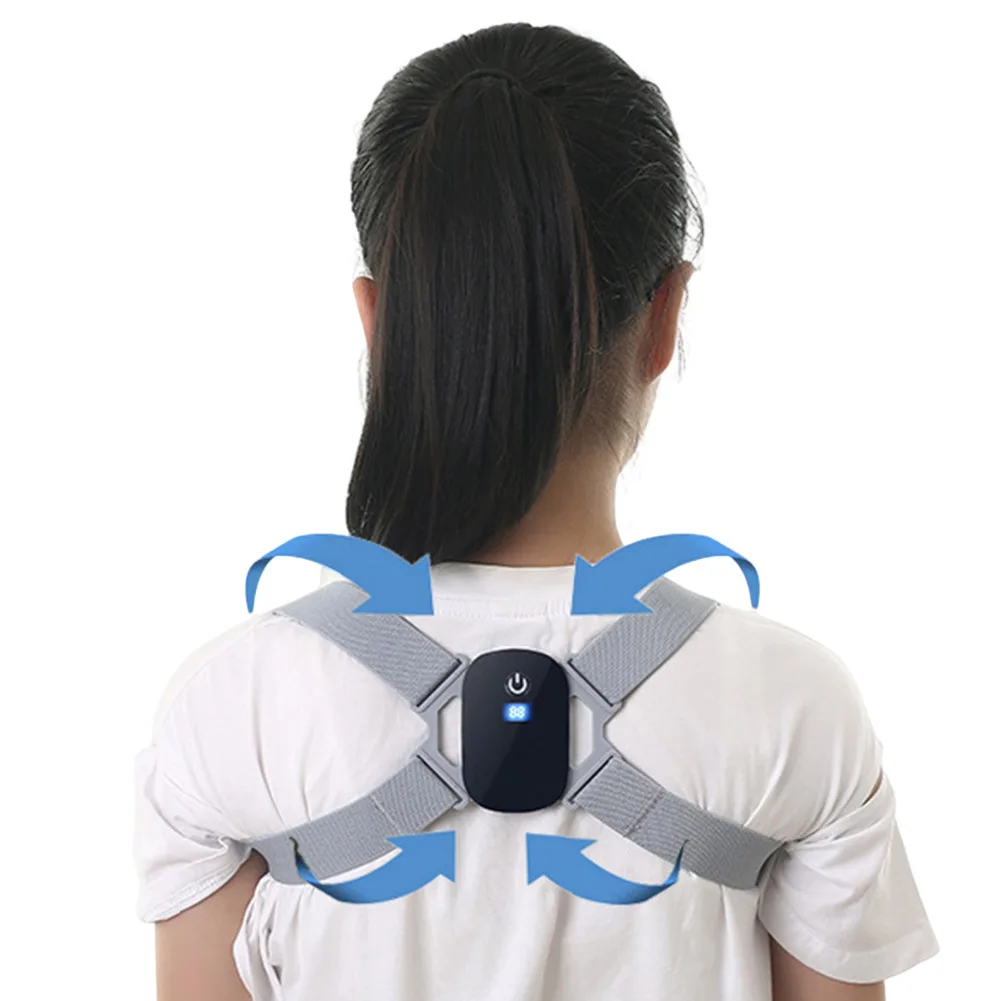 LED LCD Posture Corrector Rechargeable 8-shaped Back Correction Belts Smart Sensor 400mAh Vibration Reminder for Children Adults