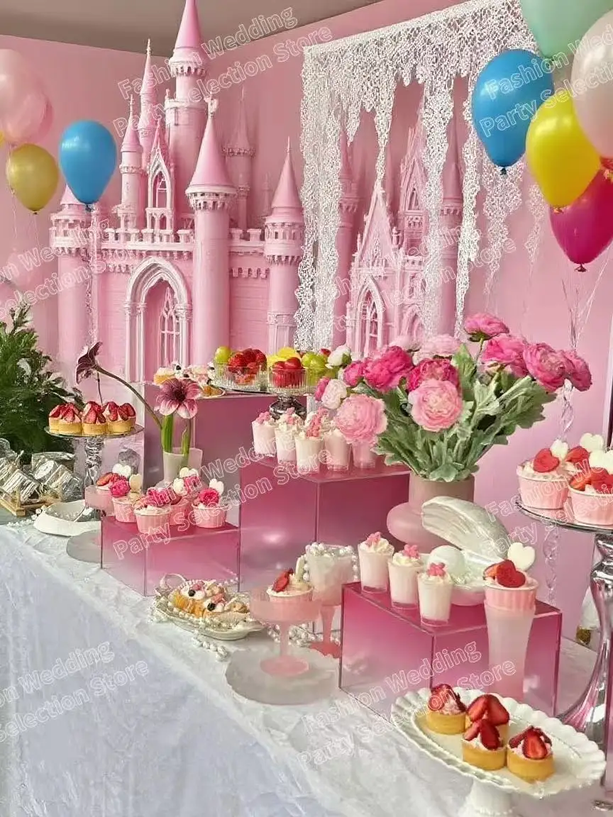 

Acrylic Buffet Tea Standpipe Food Dim Sum Rack Wedding Cake Stand Christmas Birthday Party Dessert Rack Display Decoration