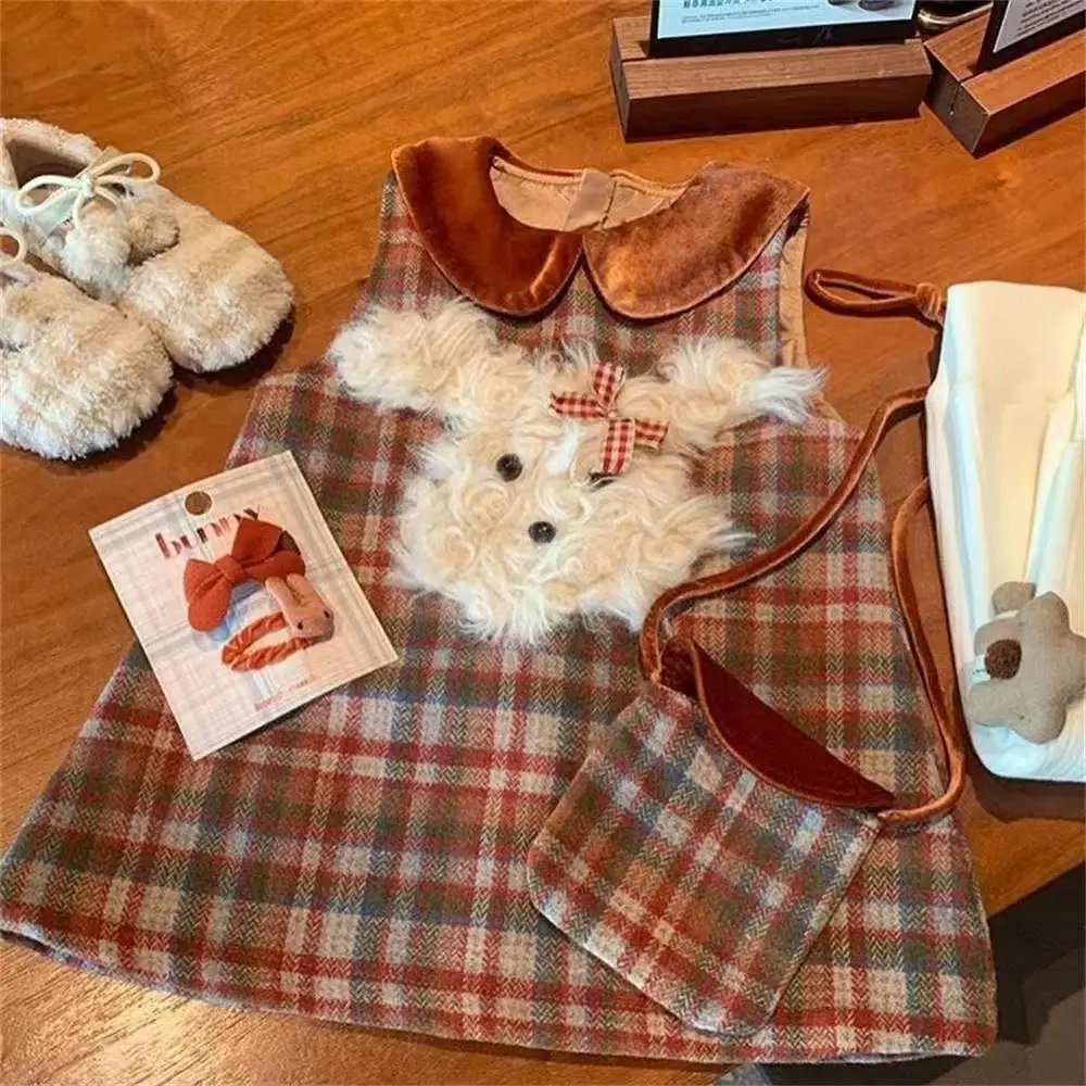 

Girls' Autumn and Winter Velvet Vest Dress 2025 New One Year Old Dress for Baby Girls Stylish Princess Dress