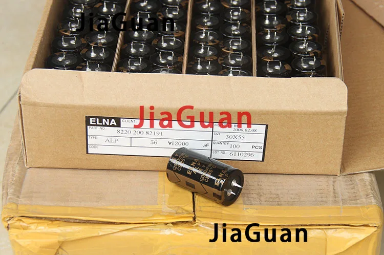 2PCS NEW ELNA ALP 12000UF/56V 30X55MM 56V12000UF Gold filter electrolytic capacitor 56V 12000UF 85 degrees 12000UF56V