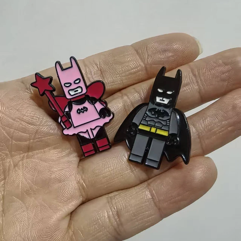 2 unids/set lindo Hada estrella rosa negro alfileres de murciélago broches esmaltados de Metal mochila insignia de solapa divertido regalo de joyería para niños amigos